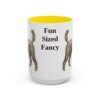 15oz Funny Miniature Poodle Mug, Yellow, front view