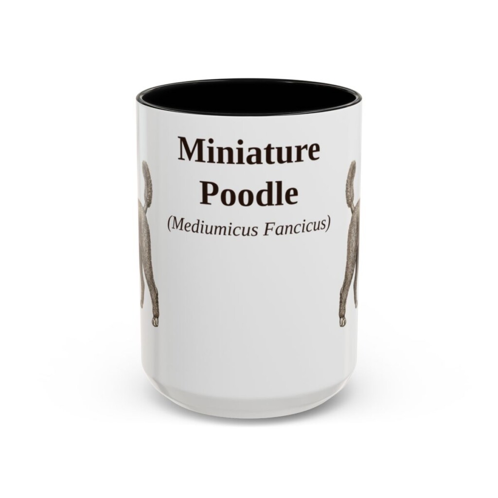 15oz miniature poodle mug, Black