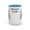 15oz Miniature Poodle Mug, Light Blue, front view