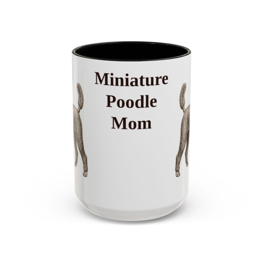 15oz miniature poodle mug, Black