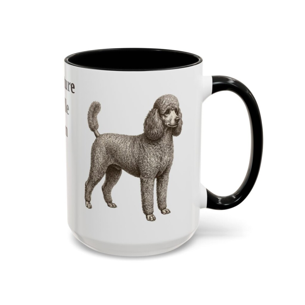 15oz miniature poodle mug, Black