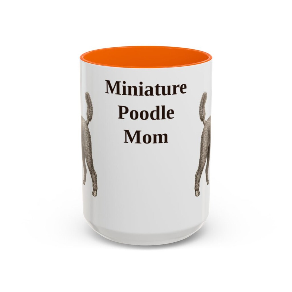 15oz miniature poodle mug, Orange