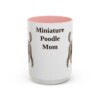 15oz miniature poodle mug, Pink