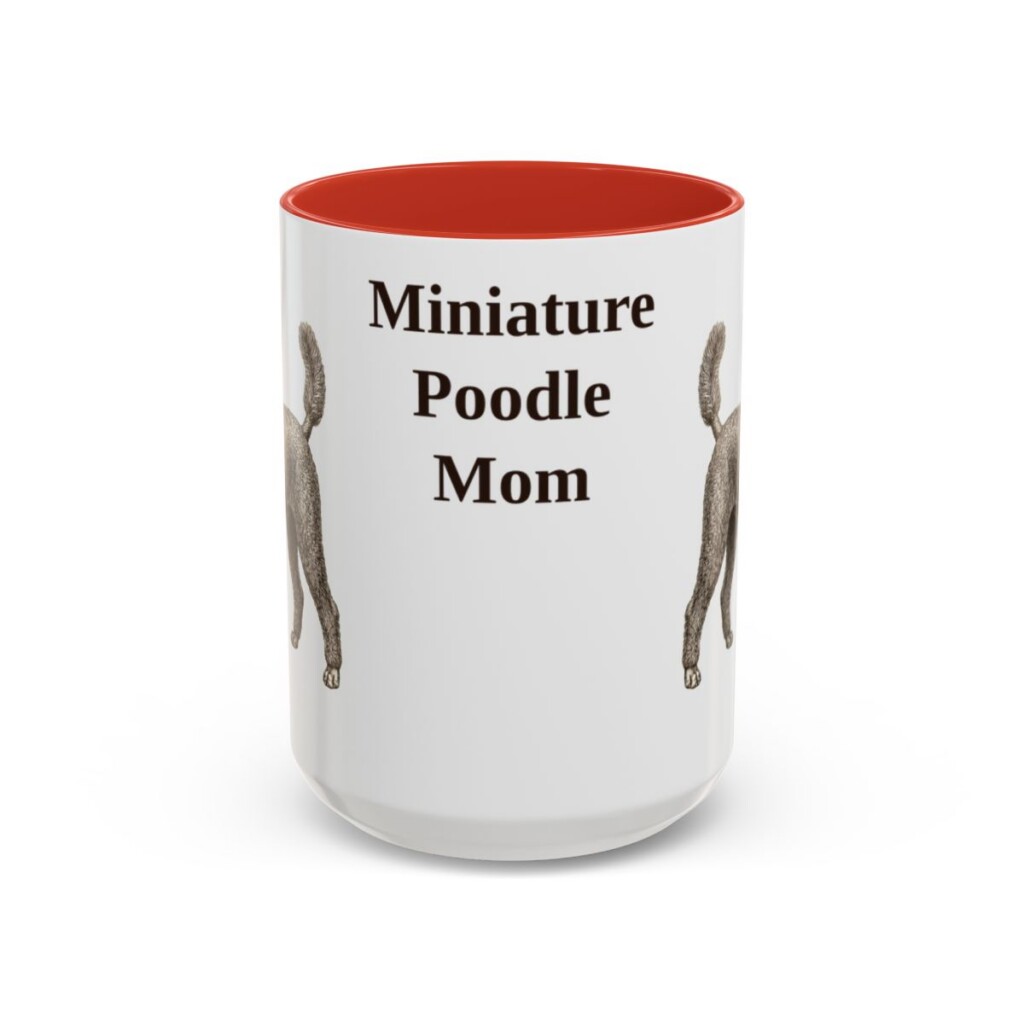 15oz miniature poodle mug, Red