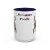 15oz Miniature Poodle Mug, Navy, front view