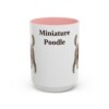 15oz Miniature Poodle Mug, Pink, front view