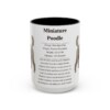 15oz Miniature Poodle Mug, Black, front view