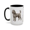 15oz Miniature Poodle Mug, Black, left side view