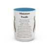 15oz Miniature Poodle Mug, Light Blue, front view