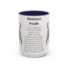15oz Miniature Poodle Mug, Navy, front view