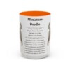 15oz Miniature Poodle Mug, Orange, front view