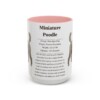 15oz Miniature Poodle Mug, Pink, front view