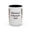 15oz Miniature Schnauzer Dog Dad Mug, Black, front view