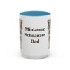 15oz Miniature Schnauzer Dog Dad Mug, Light Blue, front view