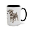 15oz Funny Miniature Schnauzer Mug, Black, right side view