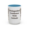 15oz Funny Miniature Schnauzer Mug, Light Blue, front view
