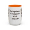 15oz Funny Miniature Schnauzer Mug, Orange, front view