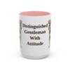 15oz Funny Miniature Schnauzer Mug, Pink, front view