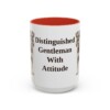 15oz Funny Miniature Schnauzer Mug, Red, front view