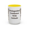 15oz Funny Miniature Schnauzer Mug, Yellow, front view
