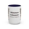 15oz-miniature-schnauzer-mug-latin-navy 15oz Miniature Schnauzer Latin Mug, Navy, front view
