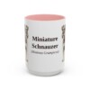 15oz-miniature-schnauzer-mug-latin-pink 15oz Miniature Schnauzer Latin Mug, Pink, front view