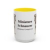 15oz-miniature-schnauzer-mug-latin-yellow 15oz Miniature Schnauzer Latin Mug, Yellow, front view