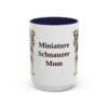 15oz-miniature-schnauzer-mug-mom-navy 15oz Miniature Schnauzer Dog Mom Mug, Navy, front view