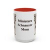 15oz-miniature-schnauzer-mug-mom-red 15oz Miniature Schnauzer Dog Mom Mug, Red, front view