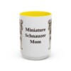 15oz-miniature-schnauzer-mug-mom-yellow 15oz Miniature Schnauzer Dog Mom Mug, Yellow, front view
