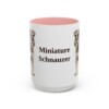 15oz-miniature-schnauzer-mug-pink 15oz Miniature Schnauzer Mug, Pink, front view
