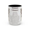 15oz Miniature Schnauzer Mug, Black, front view