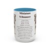 15oz Miniature Schnauzer Mug, Light Blue, front view