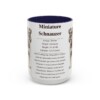 15oz Miniature Schnauzer Mug, Navy, front view