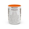 15oz Miniature Schnauzer Mug, Orange, front view