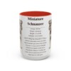 15oz Miniature Schnauzer Mug, Red, front view
