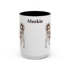 15oz Morkie Mug, Black, front view