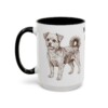 15oz Morkie Dog Dad Mug, Black, left side view