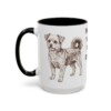 15oz Funny Morkie Mug, Black, left side view