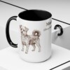 15oz Morkie Latin Mug, Black, lifestyle photo