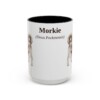 15oz Morkie Latin Mug, Black, front view