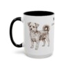 15oz Morkie Latin Mug, Black, left side view
