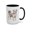 15oz Morkie Latin Mug, Black, right side view