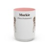 15oz Morkie Latin Mug, Pink, front view