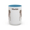 15oz Morkie Mug, Light Blue, front view