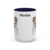 15oz Morkie Mug, Navy, front view