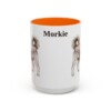15oz Morkie Mug, Orange, front view