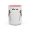 15oz Morkie Mug, Pink, front view