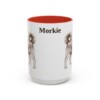 15oz Morkie Mug, Red, front view