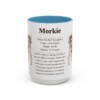15oz Morkie Mug, Light Blue, front view